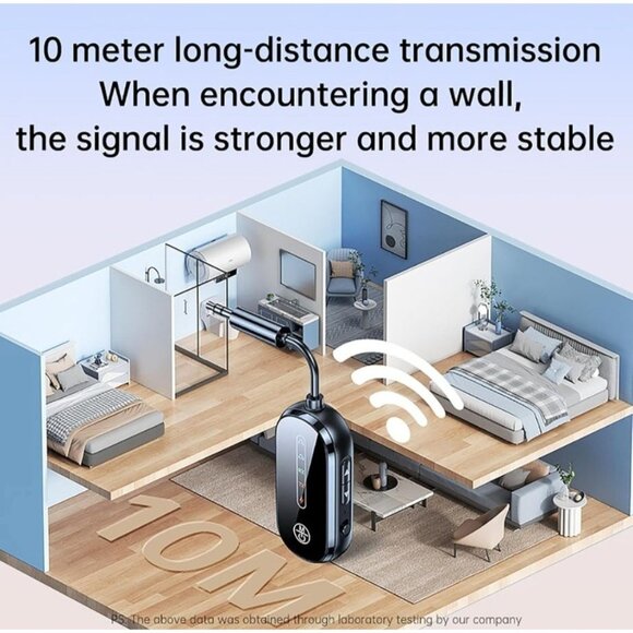 Wireless 5.4 Bluetooth Audio Transmitter & Receiver 2-In-1 Adapter 3.5mm Aux RCA - Picture 7 of 13